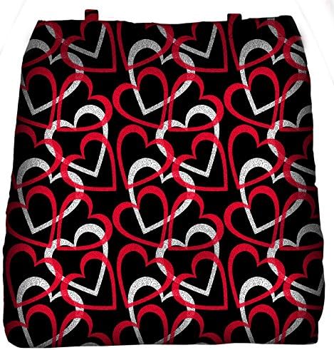 Aakrti Waterproof Multi Purpose Shoulder / Hand bag for Laptop's, Tablet, Picnics, Camping, Theme parks, and more.. Size : 15" x 14" x 3". DN: 1335-romanticpattern with hearts