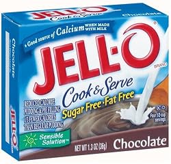 Jell-O Cook & Serve Pudding & Pie Filling, Sugar-Free, Fat Free, Chocolate, 1.3-Ounce Boxes (Pack of 24)