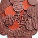 24mm Vinyl Disc Rich Brown BasketBall Texture No Hole Round Circle. Embellishment for stage, design and display.