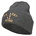 E4hats US Army Retired Military Embroidered Long Beanie - Dk Grey OSFM