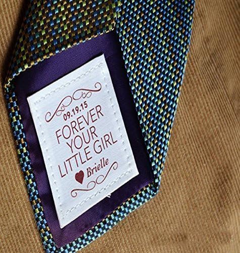 Father of the Bride Gift • Personalized Tie Patch • Suit Label • Dad Birthday Gift • Forever Your Lit