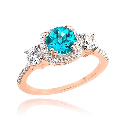 Aquamarine birthstone engagement rings