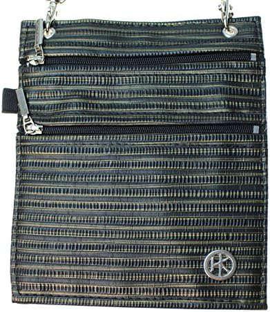 Double Zipper Hip Klip - Large with Elastic Loop - Black Sisal - Synthetic