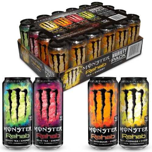 【アメリカ版・日本未発売】　モンスター　リハブエナジードリンク/バラエティパック　(458ml) 24本セット　【並行輸入品】 Monster Rehab VARIETY PACK