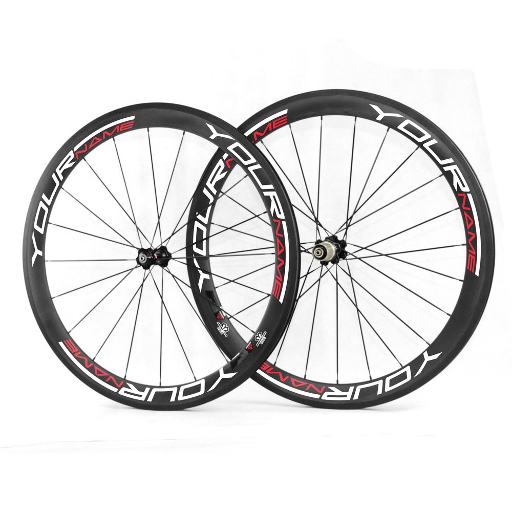 mostoor Custom Painting Carbon Road Bike Wheels 50mm Clincher Bicycle