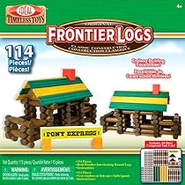 Ideal Frontier Logs 114 Piece Classic Wood Construction Set
