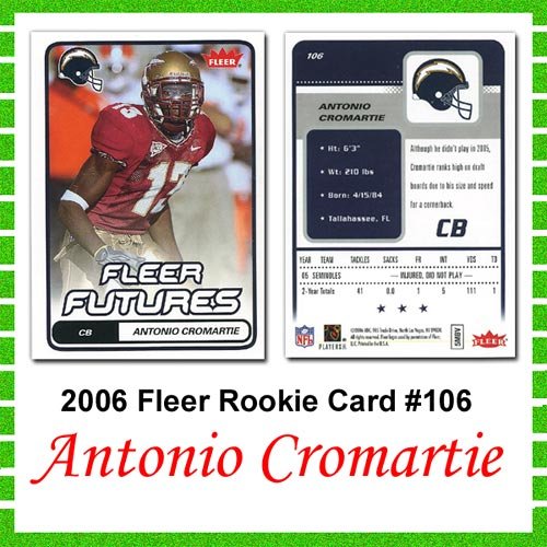 Fleer Dallas San Diego Chargers Antonio Cromartie Rookie Card
