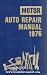Book Motor Auto Repair Manual 1976