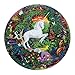 eeBoo Unicorn Garden Round Puzzle, 500 Pieces