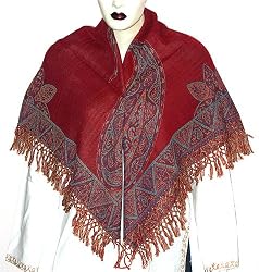 Square Scarf Wool Winter Accessory 40 x 43 inches (sjmwr077)