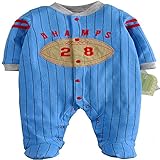 カバーオール 男の子 長袖 ラグビー 3M 6M 9M 12M 60 70 80 (9M(9ヶ月))
