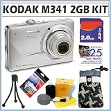Kodak Easyshare M341 12.2MP Digital Camera in Silver + 2GB Accessory Kit