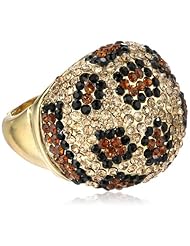 Betsey Johnson "Classic Boost" Leopard Pave Stretch Ring, Size 7.5