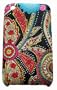 Xtra-Funky Exclusive Paisley Style Multicoloured Floral Flowery Print Rubbery Textured Hard Plastic Case For Various Mobile Phones (iPhone 3G & 3GS, FB-Black)