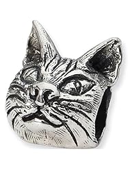 Reflection Beads Silver Maine Coon Cat Bead
