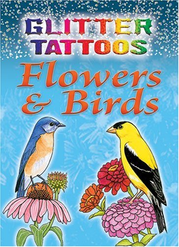 glitter tattoos flowers  birds dover tattoos