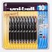 Uniball 207 Gel Pens, 0.7mm, 10-Count (7 Black, 2 Blue, 1 Red)