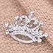 Royal Queen Kings Crown Bling Rhinestone Wedding Bouquet Pin Brooch Vintage