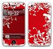 RED FLORAL Design Apple iPhone 3G/3GS 8GB 16GB 32GB Vinyl Skin Decal Cover Sticker Protector (Matte Finish)+ Free Screen Protector