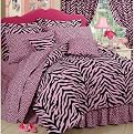 Zebra Print Bed in a Bag - Pink/Black