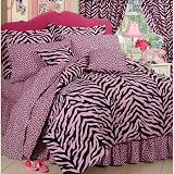 Review Kimlor  / - Pink & Black Pink Zebra Complete Bed Set - Twin