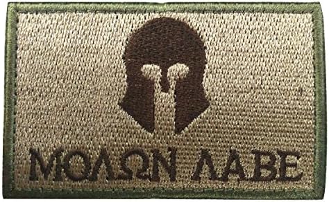 Tenkey Molon Labe Multitan Hat Patch Police Military Milspec Army Morale Velcro Patch (1 PCS)