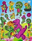 Barney the Purple Dinosaur Sticker Sheet BL122 ~ B.J. Baby Bop Riff Tyrannosaurus Rex Triceratops Protoceratops Hadrosaur