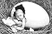25 New Hatched - Baby Emerging from An Egg - Antique Imprintable Birth Announcements
