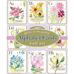 Fairies In The Garden Alphabet Cards Wall Art by eeBoo