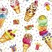 Entertaining with Caspari Set of 2 Ice Cream Party Cocktail Napkins, 40 Napkins Total