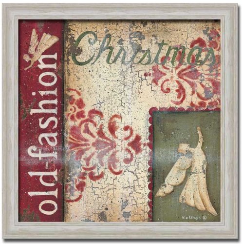 Old Fashioned Christmas Vintage Sign Art Print Framed