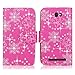 Cellularvilla Wallet Case for BLU Studio 5.5 D610a Pink Glitter Pu Leather Wallet Card Flip Open Pocket Case Cover Pouch