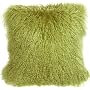 Pillow Decor - Mongolian Sheepskin 18" x 18" Green Throw Pillow