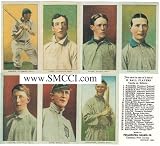 1909 Philadelphia Caramel E95 Series 25 Card Reprint Set (Made in 1992). Lots of Hall of Famers and Stars Including Ty Cobb, Christy Mathewson, Honus Wagner, Eddie Plank, the Trio of Tinker to Evers to Chance, Chief Bender, Sam Crawford and More!