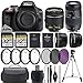 Nikon D3300 DSLR Camera (Black) + Nikon 18-55mm VR Lens + Tamron 70-300mm Di LD Macro Lens + 0.43X Wide Angle Lens + 2.2x Telephoto Lens + 64GB Storage + UV-CPL-FLD Filters - International Version