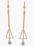10 Karat Two-Tone Drop Style Earrings