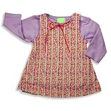 SnoPea - Newborn And Infant Girls Long Sleeve Knit Dress Set, Purple, Red (Size 12Months)