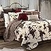 3-PC Elsa Cowhide Cow Print Quilt Set, King