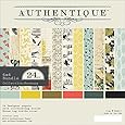 Authentique Paper HAR017 Bundle Cardstock Pad, 6 by 6-Inch, Harmony, 24-Pack
