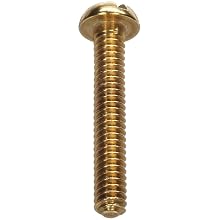 ASME B18.6.3 Brass Round Head Machine Screw, Slotted Drive