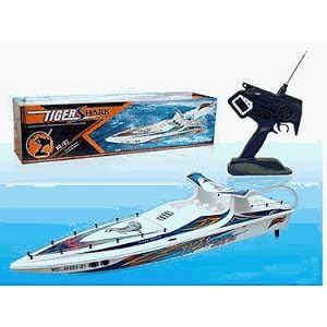 AZ Importer GBTS 41 inch RC gas powered tiger shark speed boat 0.15 Engine by 