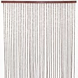 Rideau de porte Perles Bois Marron