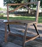 Circuit Teak Wood Bench