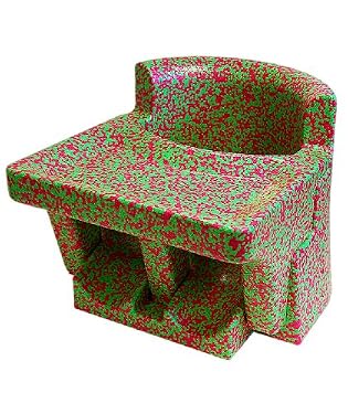 Cushi Tush Baby Seat with Tray - Pink/Green Mix
