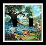 ALICE ENCHANTED FOREST DOUBLE TOGGLE SWITCH PLATE