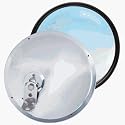 RoadPro RP-19SOS 8.5" Stainless Steel Adjustable Convex Mirror - Offset Stud