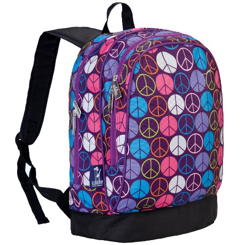 Wildkin Peace Signs Purple Sidekick Backpack