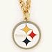 Pittsburgh Steelers Chain Necklace with NFL Team Logo Pendant