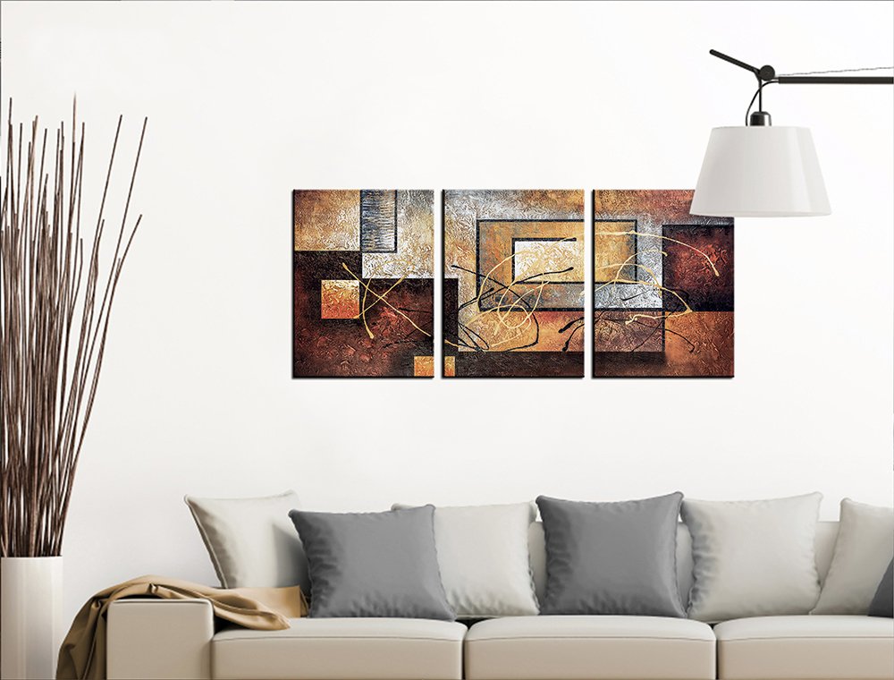 Amazon.com: Phoenix Decor-Abstract Canvas Wall Art Paintings on ...