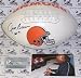 Jim Brown Autographed/Hand Signed Cleveland Browns Logo Football